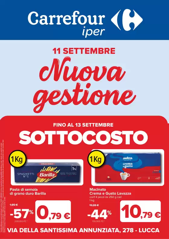 Volantino Carrefour Ipermercati a Baone | Nuova gestione | 2026-09-11T00:00:00.000Z - 2026-09-13T00:00:00.000Z