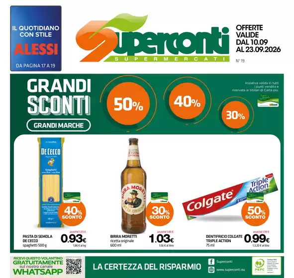 Volantino Superconti a Roma | Grandi Marche Sconti 50 40 30% | 2026-09-10T00:00:00.000Z - 2026-09-23T00:00:00.000Z