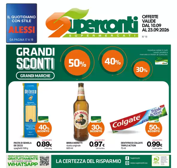 Volantino Superconti a Massa Martana | Grandi Marche Sconti 50 40 30% | 2026-09-10T00:00:00.000Z - 2026-09-23T00:00:00.000Z