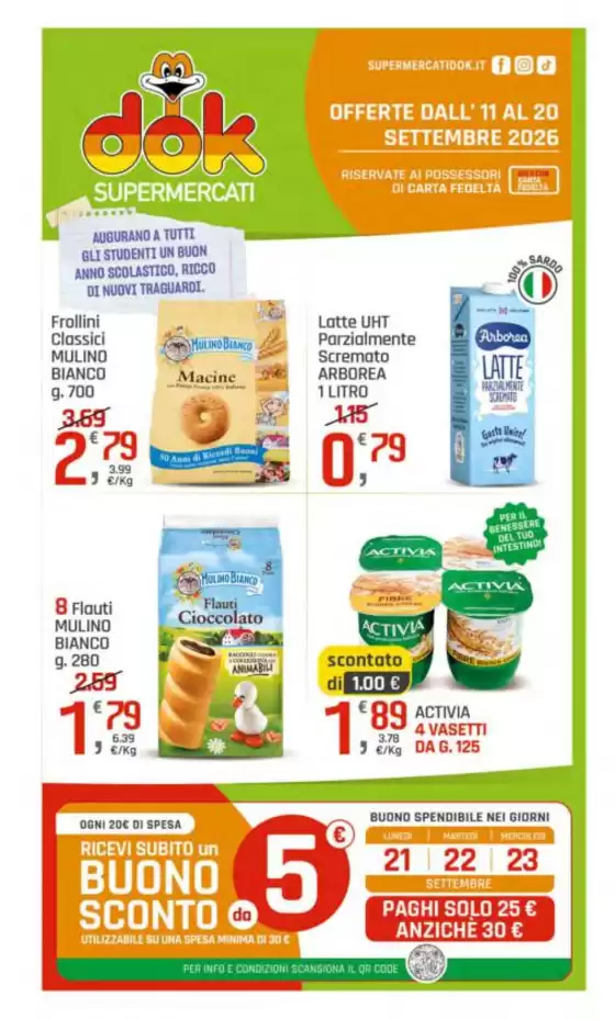 Volantino Dok | OFFERTE VALIDE DAL 11 AL 20 SETTEMBRE 2026 -00000 | 2026-09-11T00:00:00.000Z - 2026-09-20T00:00:00.000Z
