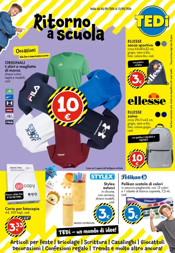 Volantino Tedi | Ritorno a scuola | 2026-09-04T00:00:00.000Z - 2026-09-13T00:00:00.000Z