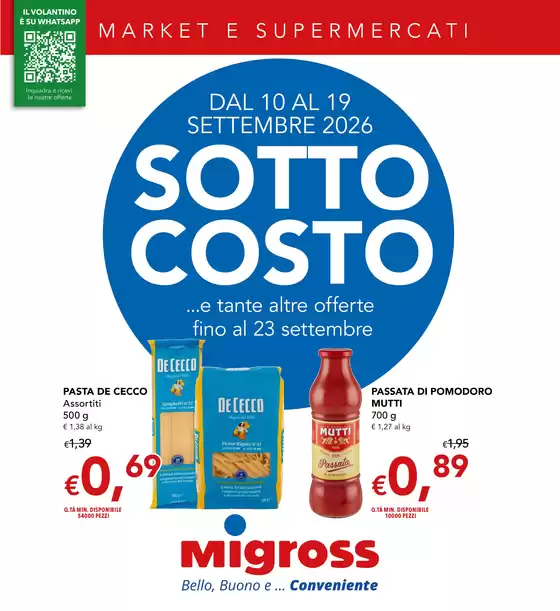Volantino Migross Supermercati & Market | SOTTOCOSTO | 2026-09-10T00:00:00.000Z - 2026-09-23T00:00:00.000Z