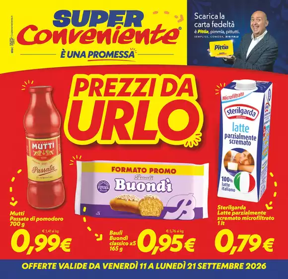 Volantino SuperConveniente a Giarre | Prezzi da urlo | 2026-09-11T00:00:00.000Z - 2026-09-21T00:00:00.000Z