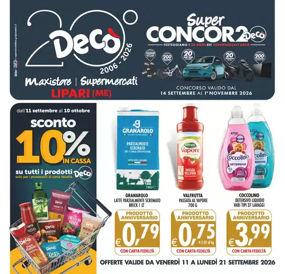 Volantino Decò | Super concorso | 2026-09-11T00:00:00.000Z - 2026-09-21T00:00:00.000Z