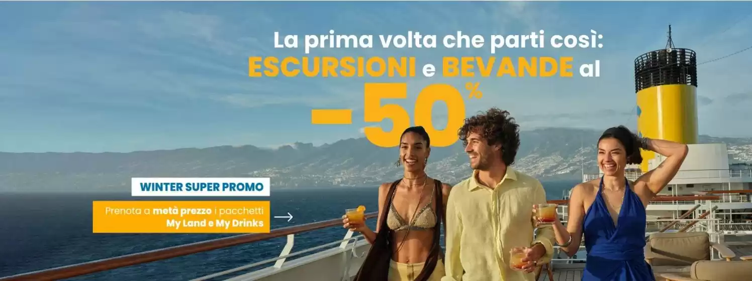 Volantino Costa Crociere a Sarzana | Winter super promo | 2026-09-10T00:00:00.000Z - 2027-03-22T00:00:00.000Z