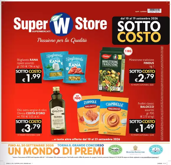 Volantino Super W | Sotto costo | 2026-09-10T00:00:00.000Z - 2026-09-30T00:00:00.000Z