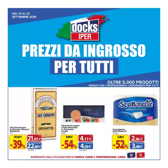 Volantino Docks Iper | Prezzi da ingrosso per tutti | 2026-09-10T00:00:00.000Z - 2026-09-23T00:00:00.000Z