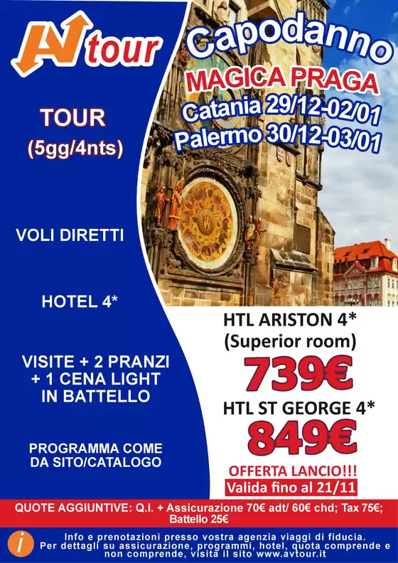 Volantino Av Tour a Montegranaro | TOUR MAGICA PRAGA CAPODANNO | 2026-09-10T00:00:00.000Z - 2026-11-21T00:00:00.000Z