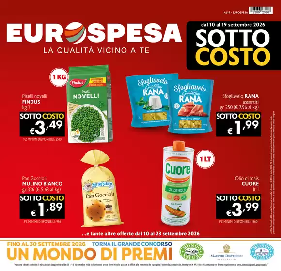 Volantino Eurospesa | Sottocosto | 2026-09-10T00:00:00.000Z - 2026-09-23T00:00:00.000Z