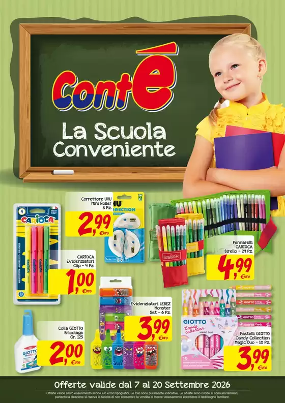 Volantino Contè | La scuola conveniente | 2026-09-10T00:00:00.000Z - 2026-09-20T00:00:00.000Z