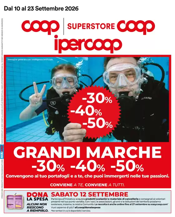 Volantino Superstore Coop a Cervignano del Friuli | Grandi marche | 2026-09-10T00:00:00.000Z - 2026-09-23T00:00:00.000Z