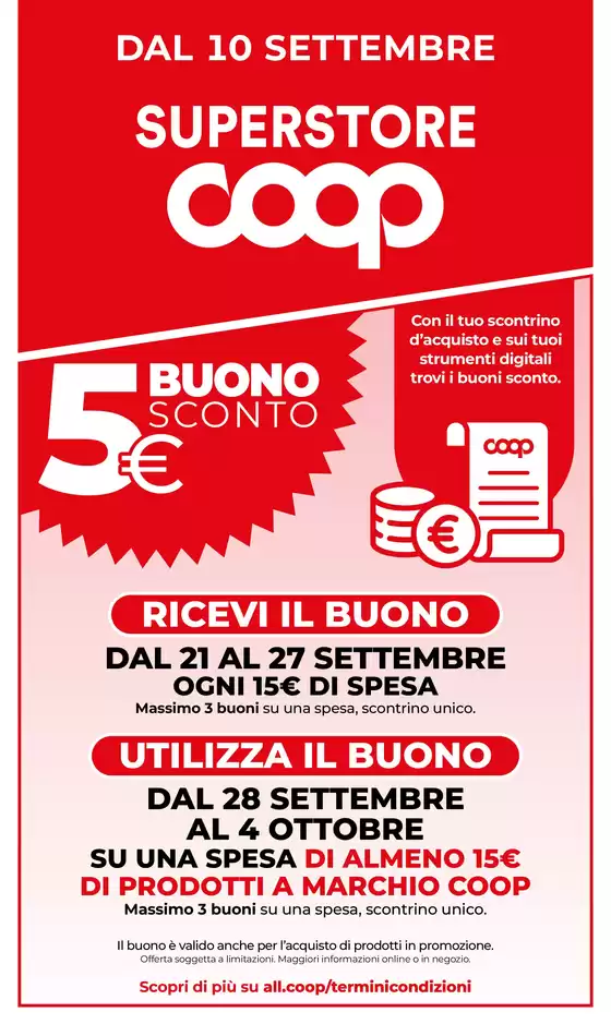 Volantino Superstore Coop | Prezzi bassi sempre | 2026-09-10T00:00:00.000Z - 2026-10-07T00:00:00.000Z