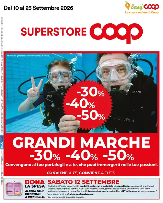 Volantino Superstore Coop a Montecchio Emilia | Grandi marche | 2026-09-10T00:00:00.000Z - 2026-09-23T00:00:00.000Z