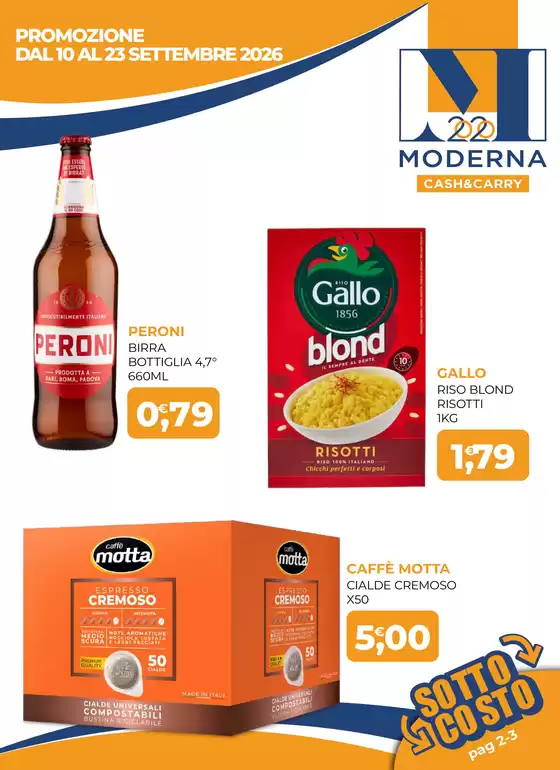 Volantino Moderna Cash | PROMOZIONE DAL 10 AL 23 SETTEMBRE 2026 | 2026-09-10T00:00:00.000Z - 2026-09-23T00:00:00.000Z