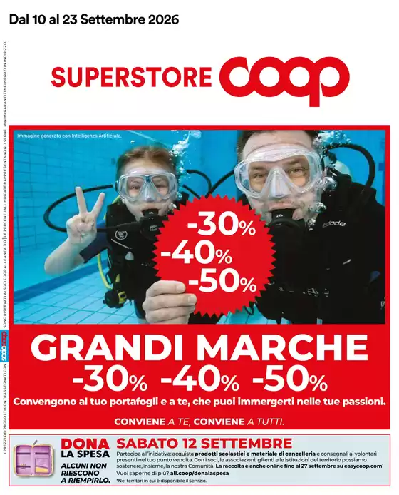 Volantino Superstore Coop a Riccione | Grandi marche | 2026-09-10T00:00:00.000Z - 2026-09-23T00:00:00.000Z