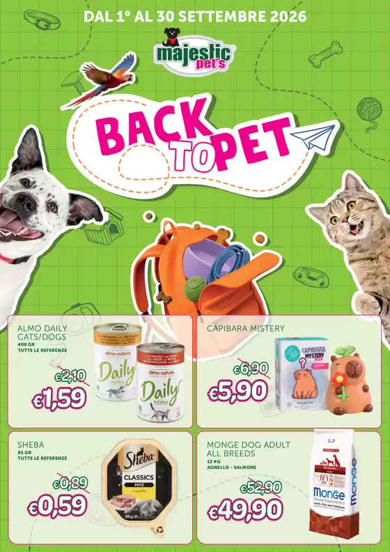 Volantino Majestic Pet's a Latina | Majestic Pet's | 2026-09-10T00:00:00.000Z - 2026-09-10T00:00:00.000Z