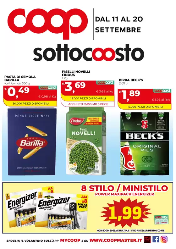 Volantino Coop | Dal 11 al 20 settembre | 2026-09-11T00:00:00.000Z - 2026-09-20T00:00:00.000Z