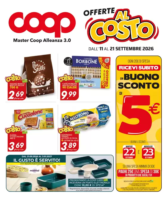 Volantino Coop | Al costo | 2026-09-11T00:00:00.000Z - 2027-01-03T00:00:00.000Z