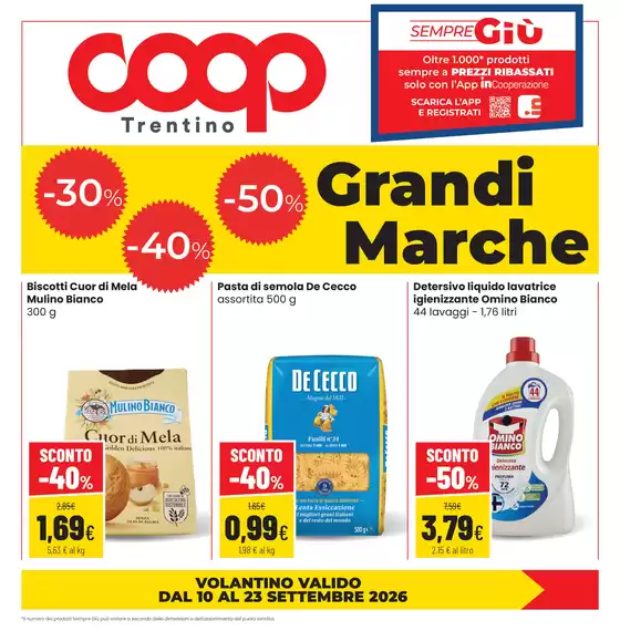 Volantino Coop | 30% 40% 50% Grandi Marche | 2026-09-10T00:00:00.000Z - 2026-09-23T00:00:00.000Z
