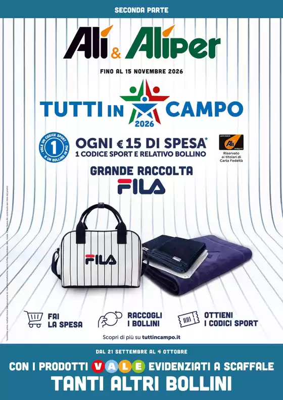 Volantino Alì e Alìper a Fossò | Tutti in campo | 2026-09-21T00:00:00.000Z - 2026-10-04T00:00:00.000Z