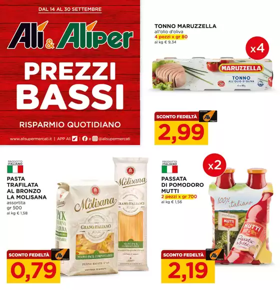 Volantino Alì e Alìper a Villasalto | Prezzi Bassi | 2026-09-14T00:00:00.000Z - 2026-09-30T00:00:00.000Z