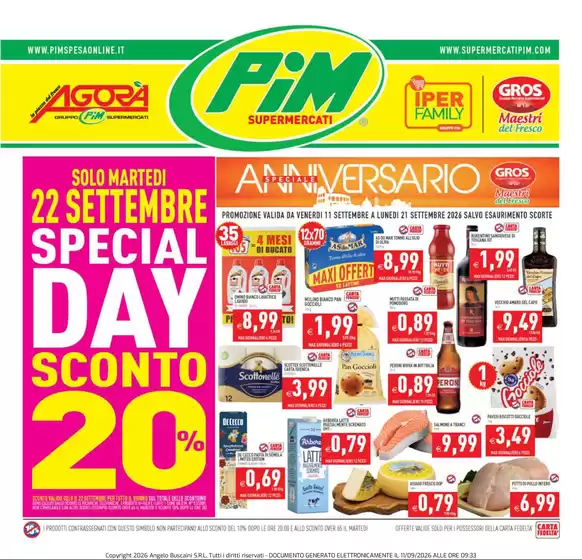Volantino IperFamily a Roma | ANNIVERSARIO | 2026-09-11T00:00:00.000Z - 2026-09-22T00:00:00.000Z