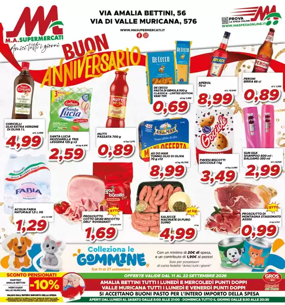 Volantino MA Supermercati a Roma | ANNIVERSARIO | 2026-09-11T00:00:00.000Z - 2026-09-22T00:00:00.000Z