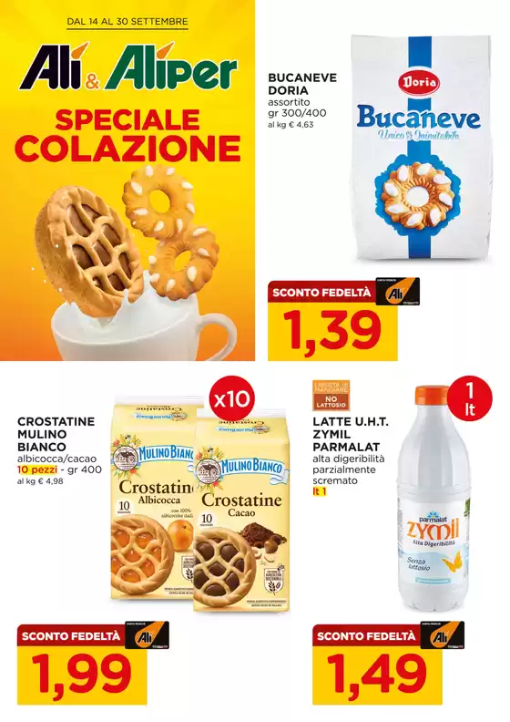 Volantino Alì e Alìper a Origgio | Speciale colazione | 2026-09-14T00:00:00.000Z - 2026-09-30T00:00:00.000Z