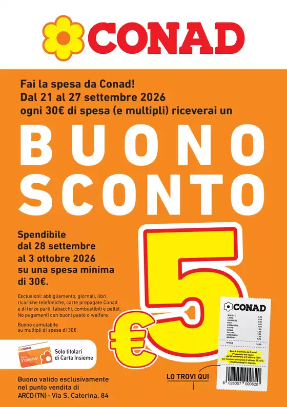 Volantino Conad a Galatina | Buono sconto | 2026-09-21T00:00:00.000Z - 2026-09-27T00:00:00.000Z