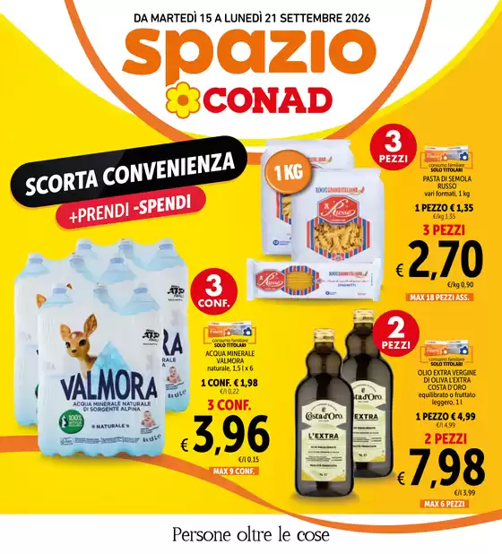 Volantino Spazio Conad a Apice | Scorta Convenienza + prendi - spendi | 2026-09-15T00:00:00.000Z - 2026-09-21T00:00:00.000Z