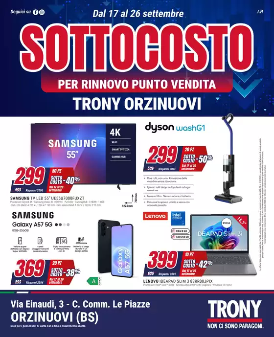 Volantino Trony | Sottocosto! | 2026-09-17T00:00:00.000Z - 2026-09-26T00:00:00.000Z