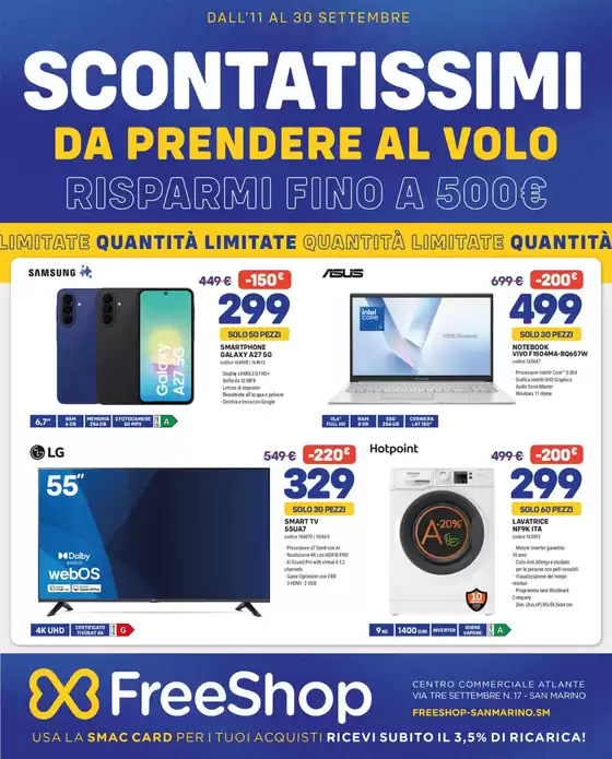 Volantino Freeshop a Rovato | Scontatissimi | 2026-09-11T00:00:00.000Z - 2026-09-30T00:00:00.000Z