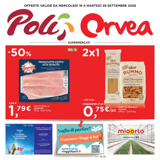 Volantino Orvea a Sarzana | OFFERTE VALIDE DAL 16 AL 29 SETTEMBRE 2026 | 2026-09-16T00:00:00.000Z - 2026-09-29T00:00:00.000Z