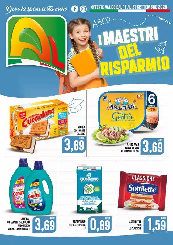 Volantino Al Discount a Castelmarte | I maestri del risparmio | 2026-09-11T00:00:00.000Z - 2026-09-21T00:00:00.000Z