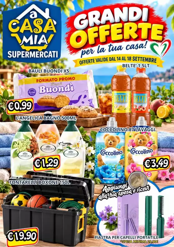 Volantino A Casa Mia a Bressanvido | Grandi offerte | 2026-09-14T00:00:00.000Z - 2026-09-18T00:00:00.000Z