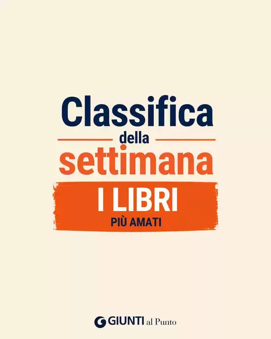 Volantino Giunti al Punto a Genova | Classifica della settimana | 2026-09-14T00:00:00.000Z - 2026-09-20T00:00:00.000Z
