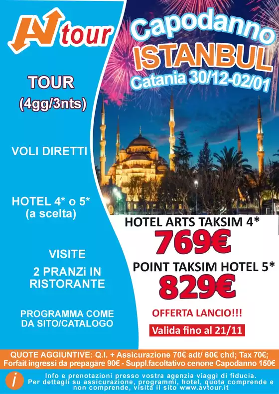 Volantino Av Tour a Quercianella | CAPODANNO ISTANBUL | 2026-12-30T00:00:00.000Z - 2027-01-02T00:00:00.000Z