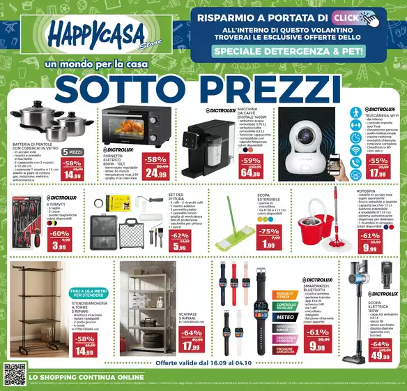 Volantino Happy Casa Store a Avellino | Sotto prezzi | 2026-09-16T00:00:00.000Z - 2026-10-04T00:00:00.000Z