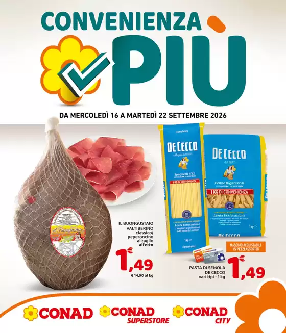 Volantino Conad a Borgetto | Convenienza Più | 2026-09-16T00:00:00.000Z - 2026-09-22T00:00:00.000Z