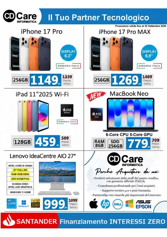 Volantino CD CARE Informatica | Il tuo partner tecnologico | 2026-09-14T00:00:00.000Z - 2026-09-30T00:00:00.000Z
