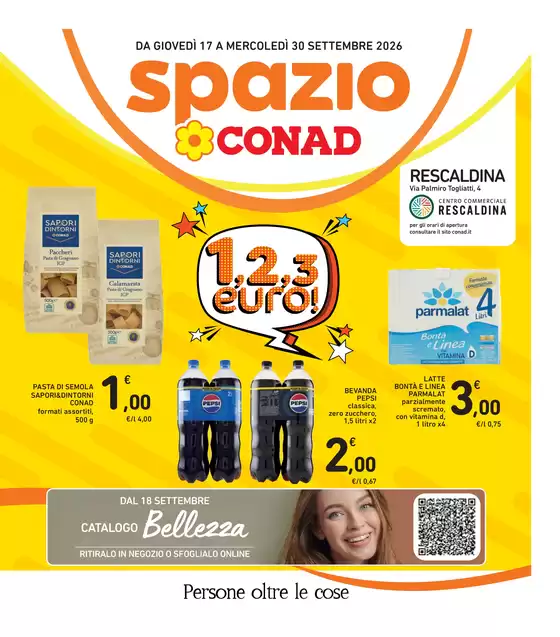 Volantino Spazio Conad | 1,2,3 euro! | 2026-09-17T00:00:00.000Z - 2026-09-30T00:00:00.000Z