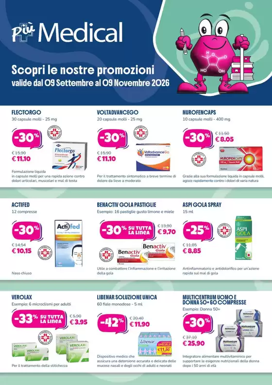 Volantino + Medical Parafarmacia a Vercelli | Scopri le nostre promozioni | 2026-09-14T00:00:00.000Z - 2026-11-09T00:00:00.000Z