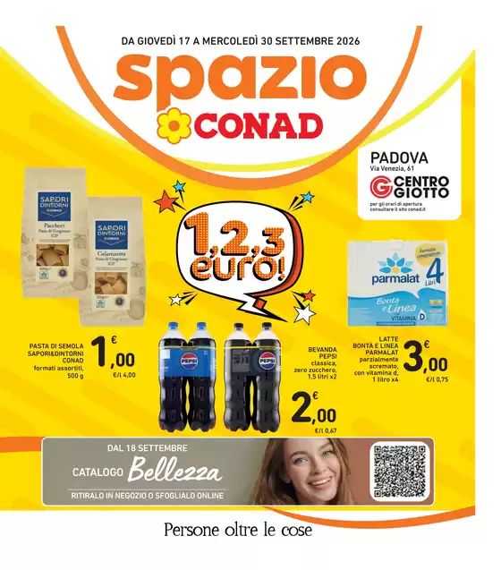 Volantino Spazio Conad a Mossano | 1,2,3 euro! | 2026-09-17T00:00:00.000Z - 2026-09-30T00:00:00.000Z