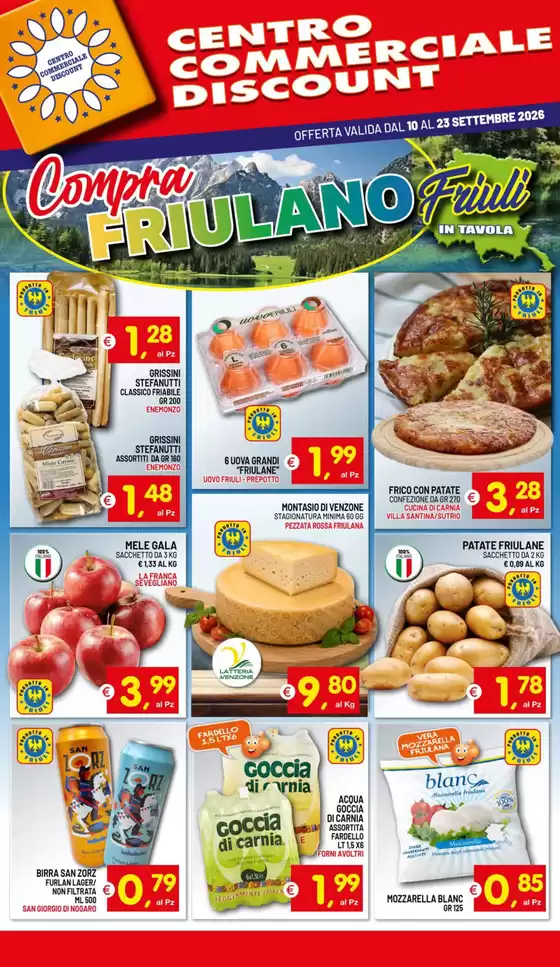 Volantino Centro Commerciale Discount a Sona | Compra friuliano | 2026-09-14T00:00:00.000Z - 2026-09-23T00:00:00.000Z