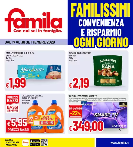 Volantino Famila | Familissimi | 2026-09-17T00:00:00.000Z - 2026-09-30T00:00:00.000Z