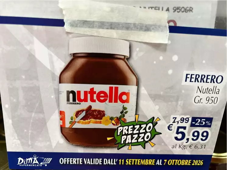 Volantino Supermercato Dima a Cairo Montenotte | Offerte | 2026-09-11T00:00:00.000Z - 2026-10-07T00:00:00.000Z
