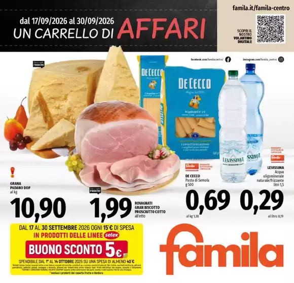 Volantino Famila | Dal 17 al 30 settembre 2026 | 2026-09-17T00:00:00.000Z - 2026-09-30T00:00:00.000Z