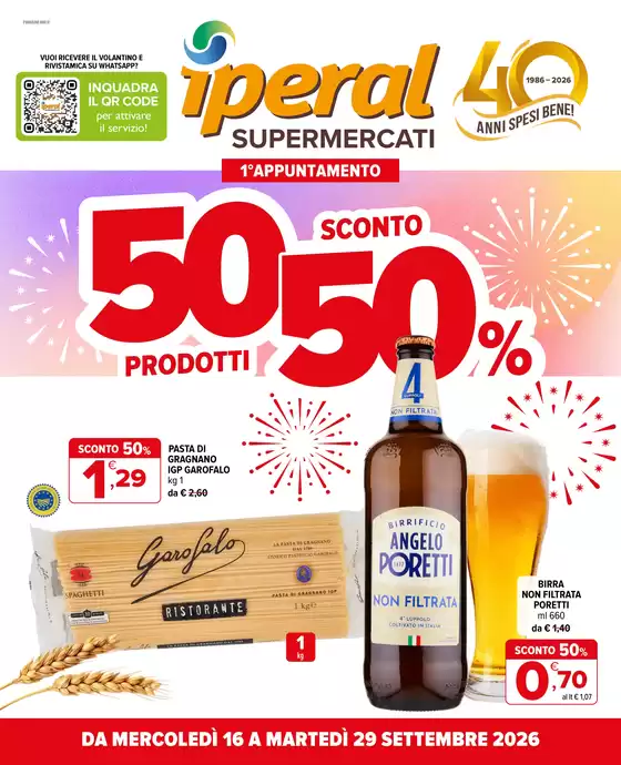 Volantino Iperal | 50 prodotti al 50% | 2026-09-16T00:00:00.000Z - 2026-09-29T00:00:00.000Z