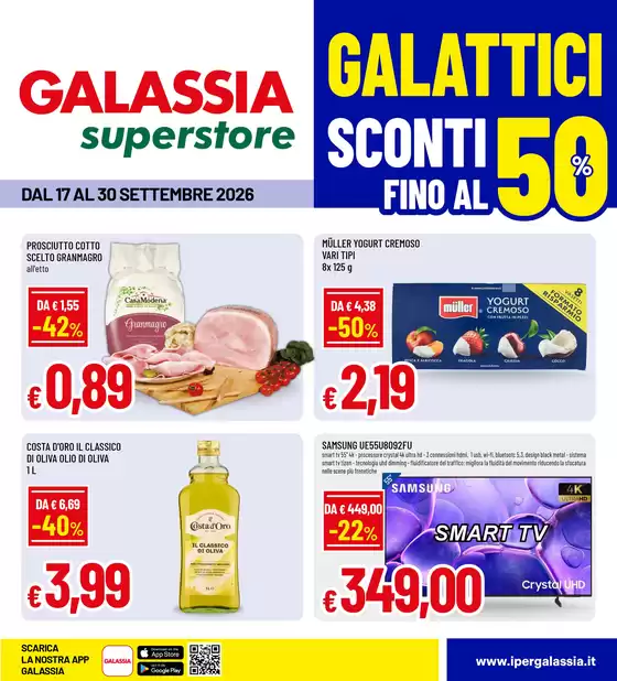 Volantino Galassia | Sconti fino al 50% | 2026-09-17T00:00:00.000Z - 2026-09-30T00:00:00.000Z