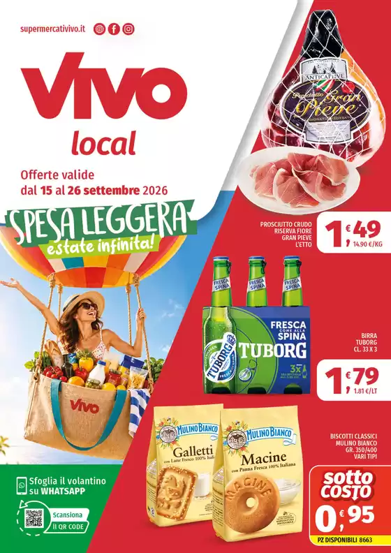 Volantino Vivo Market | Spesa leggera estate infinita! | 2026-09-15T00:00:00.000Z - 2026-09-26T00:00:00.000Z